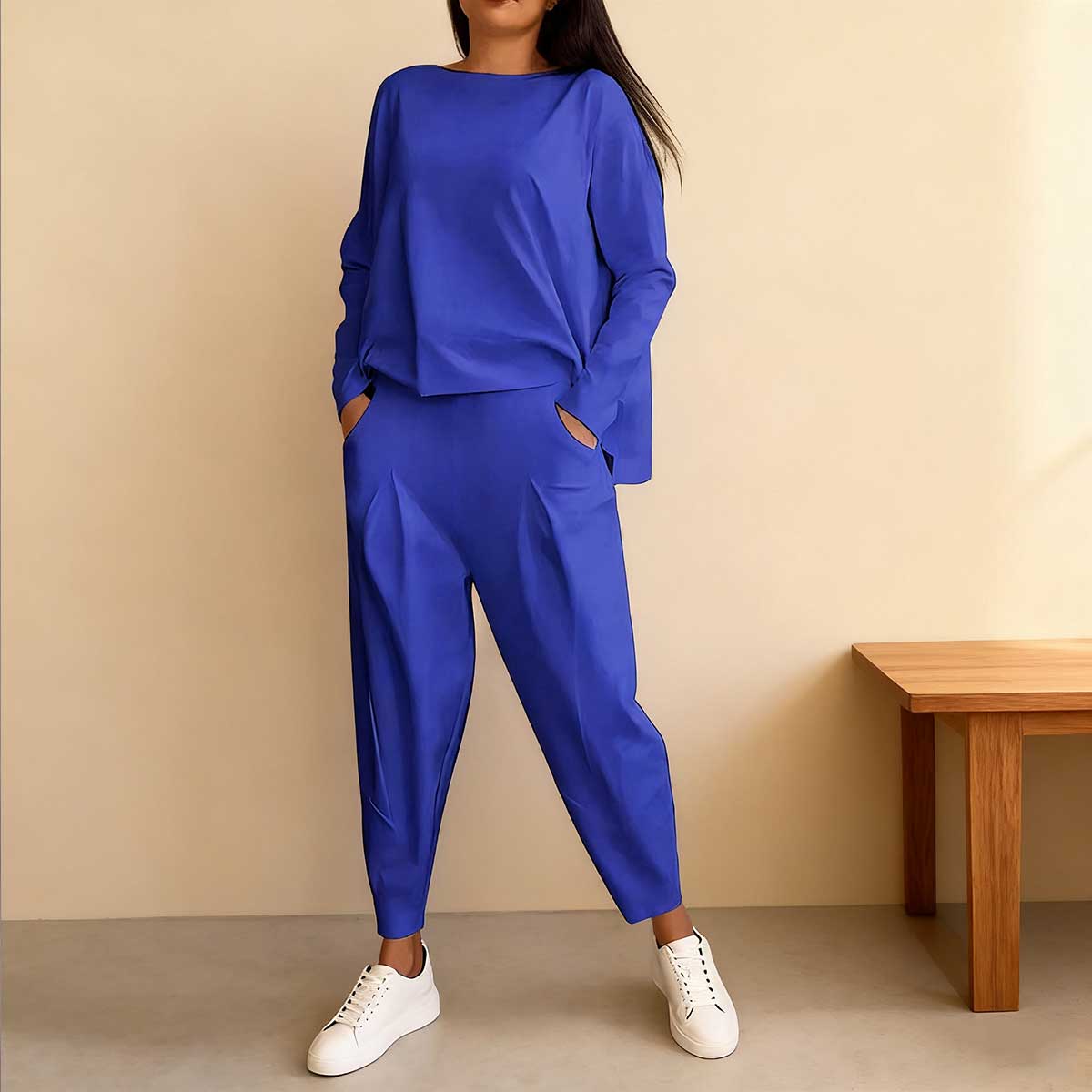 【S-5XL】Novo jednostavno pamučno žensko odijelo za jesen