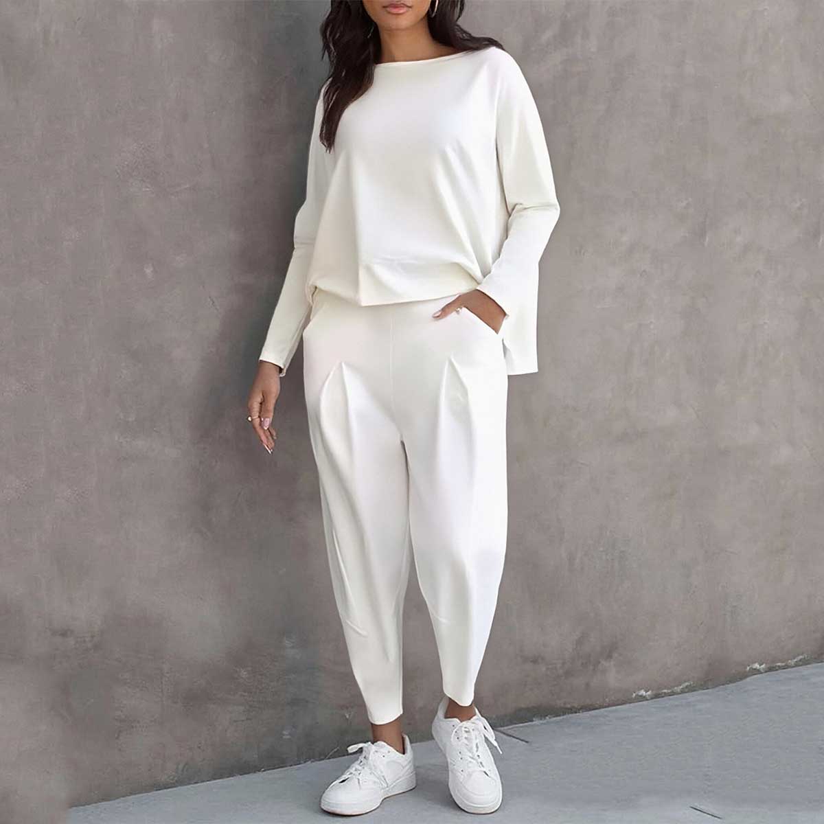 【S-5XL】Novo jednostavno pamučno žensko odijelo za jesen