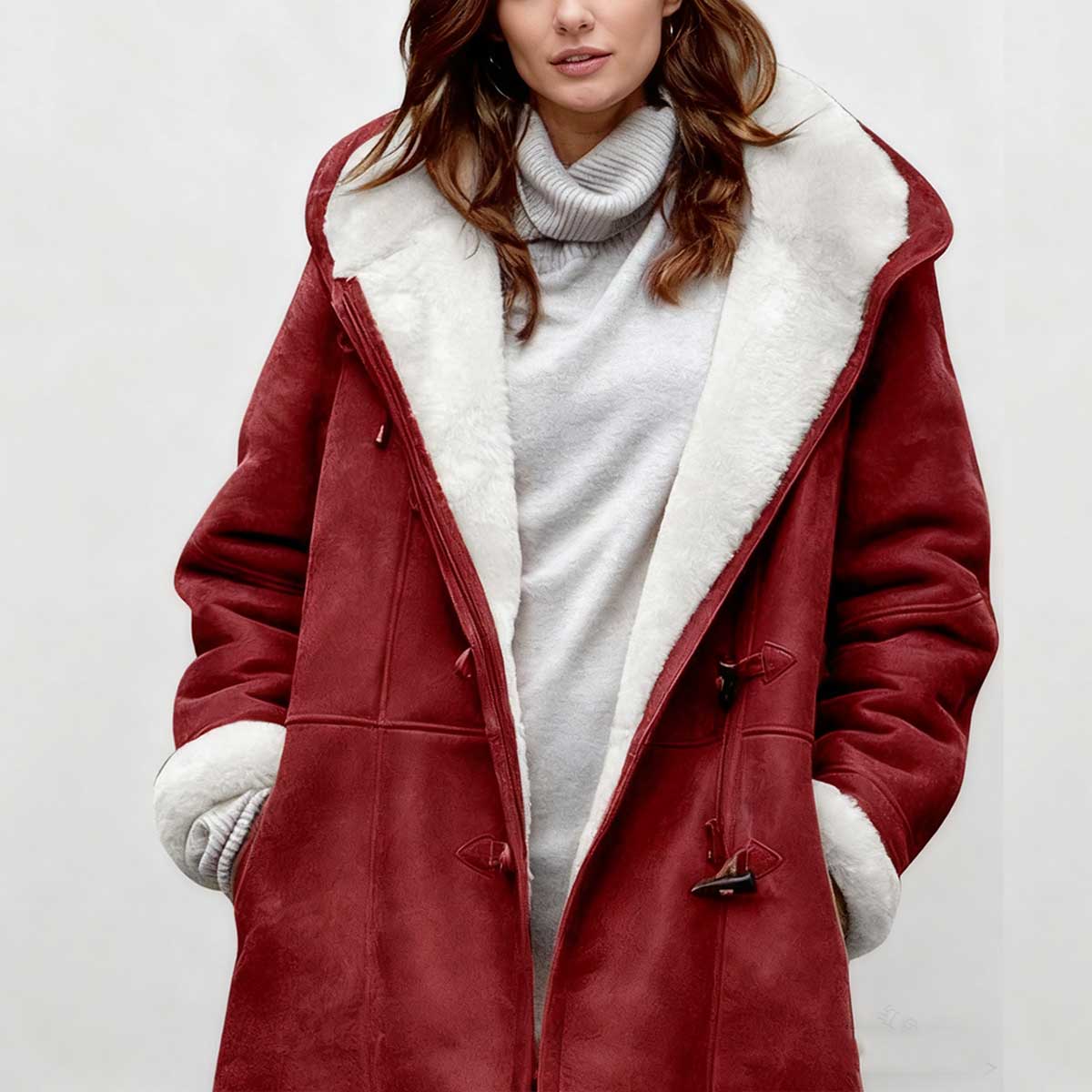 2025 Moderna ženska jakna s kapuljačom od vune