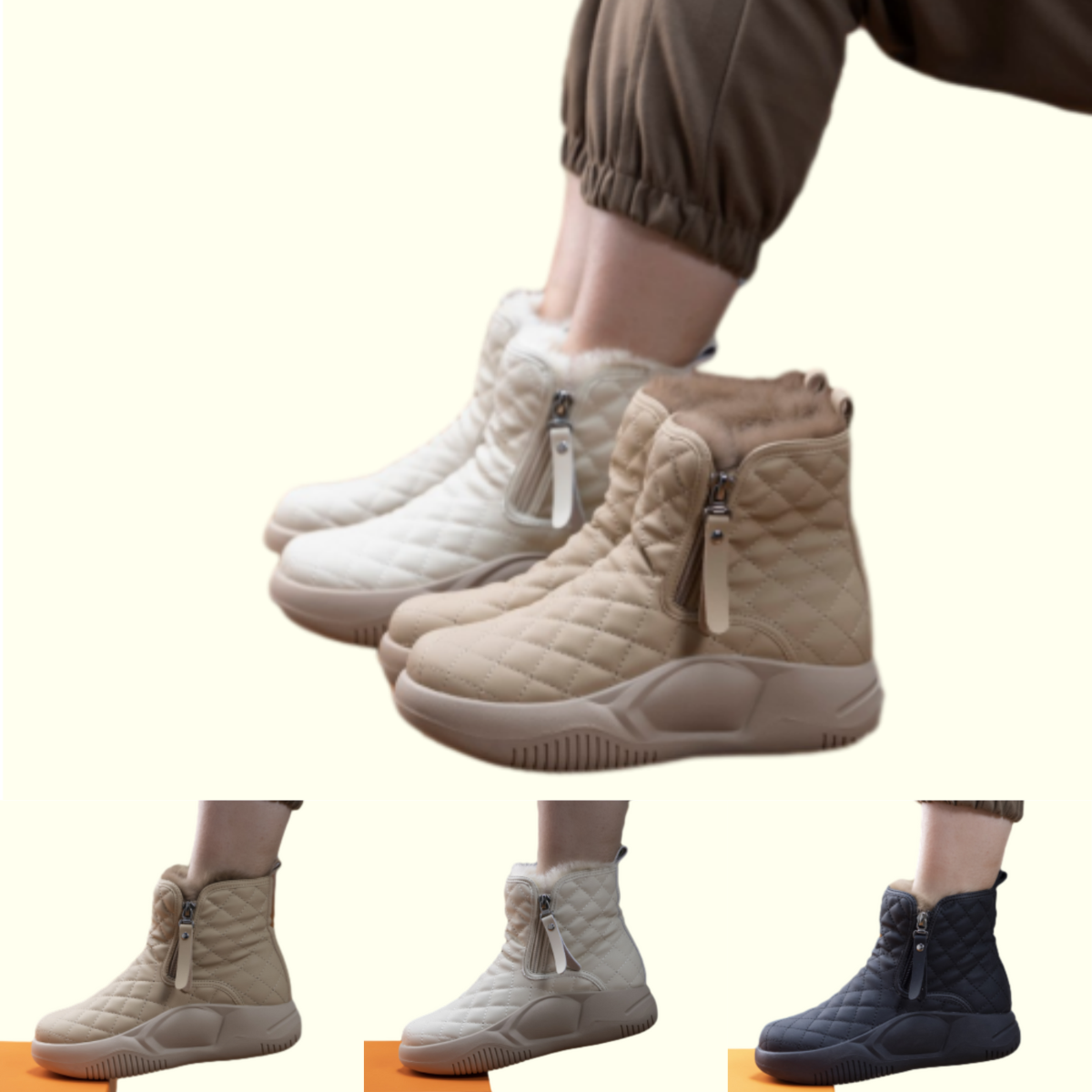 🔥 【35-40】 👢 2025 Nowe damskie ciepłe buty śnieżne z grubą podeszwą