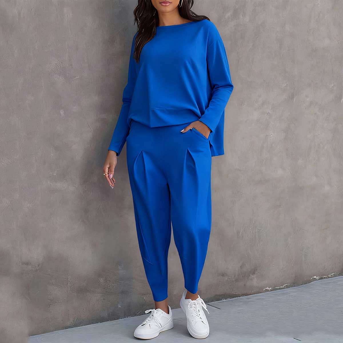 【S-5XL】Novo jednostavno pamučno žensko odijelo za jesen