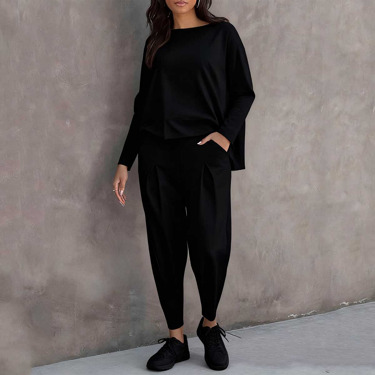 【S-5XL】Novo jednostavno pamučno žensko odijelo za jesen