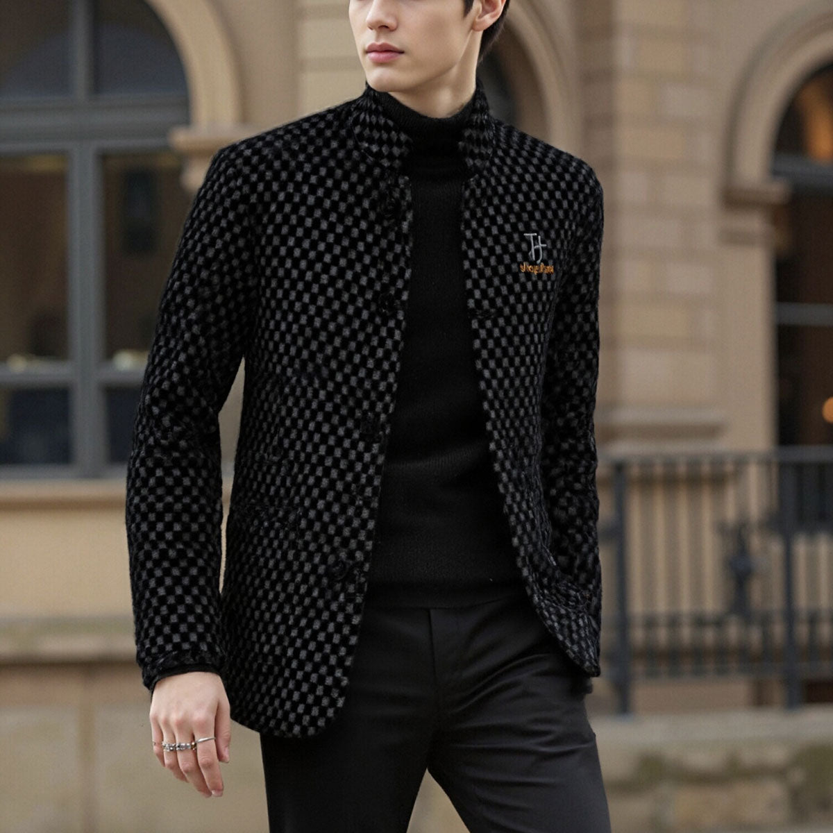 🧥az új alkalmi férfi gyapjú kabát őszre és télre