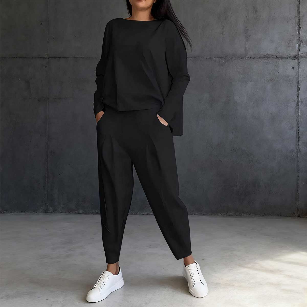 【S-5XL】Novo jednostavno pamučno žensko odijelo za jesen