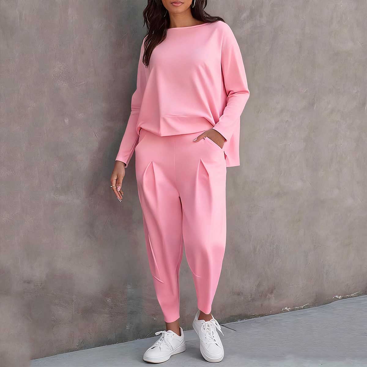 【S-5XL】Novo jednostavno pamučno žensko odijelo za jesen