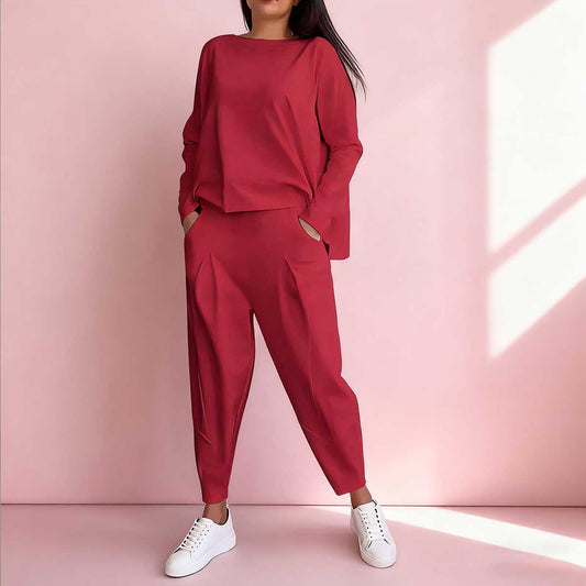 【S-5XL】Novo jednostavno pamučno žensko odijelo za jesen